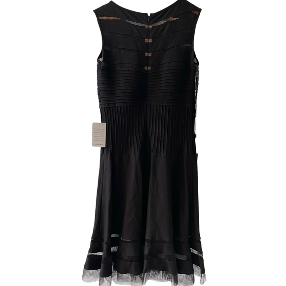 ❤️ NWT! Tadashi Shoji Mesh x Jersey Illusion Cocktail Dress - Picture 4 of 7